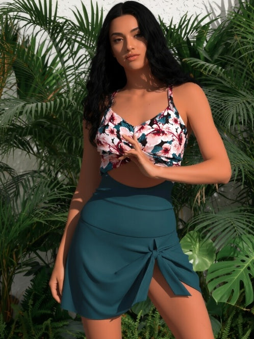 Women's Elegant One-Piece Swimsuit - Hollow-Out Detail with Removable Pads