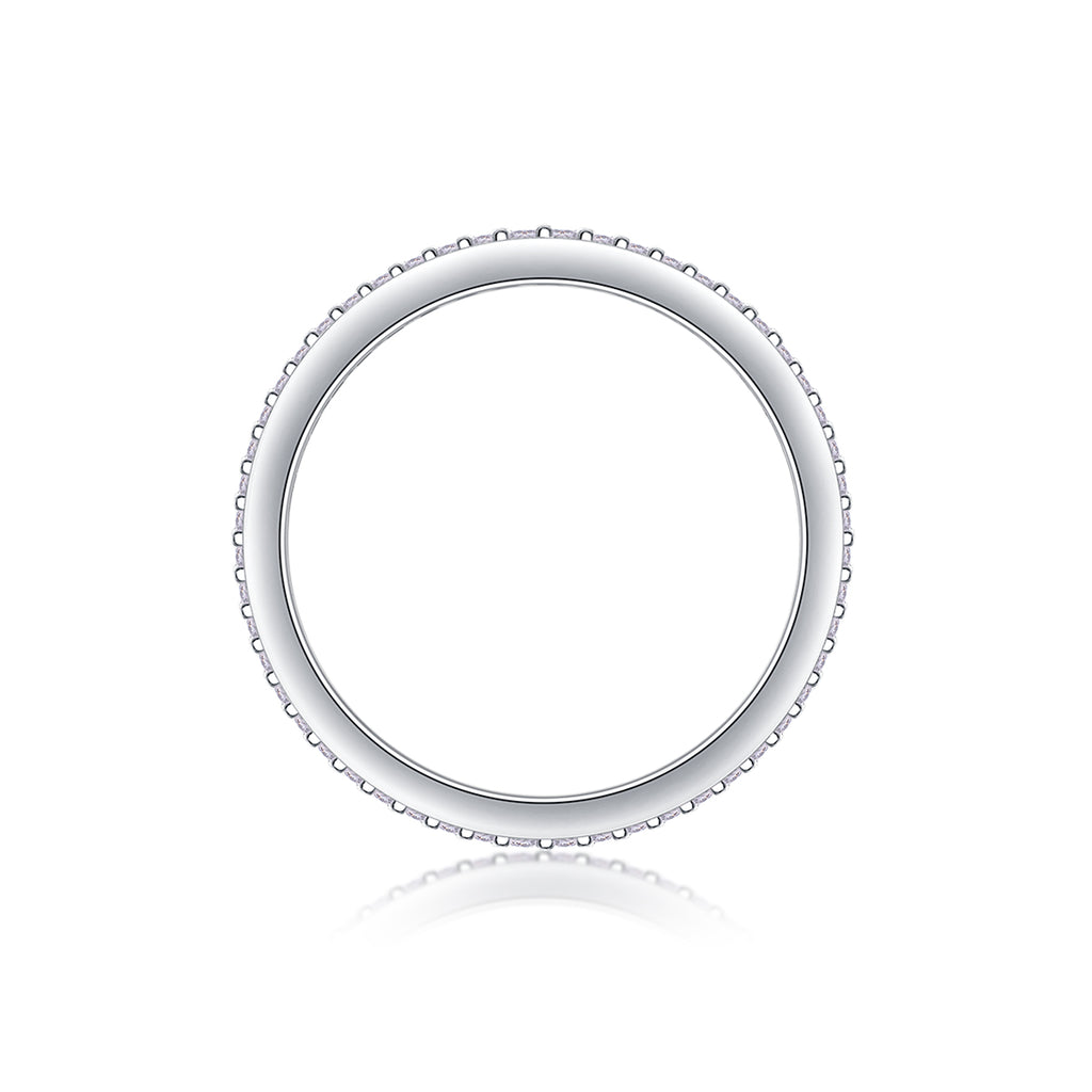 Moissanite Platinum-Plated Ring – S925 Sterling Silver