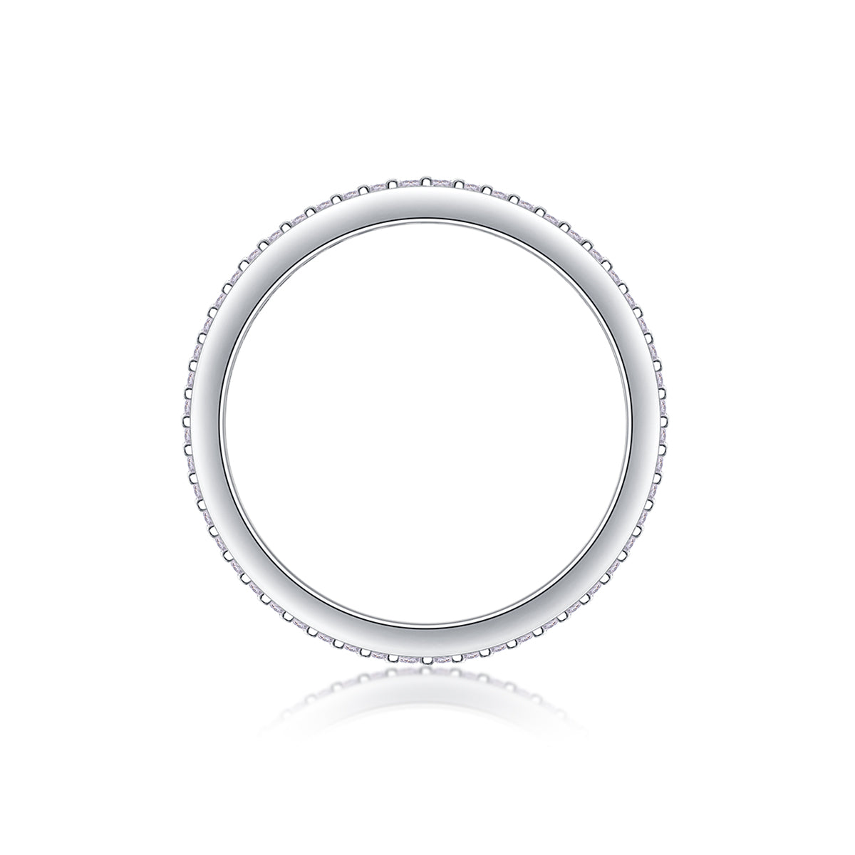 Moissanite Platinum-Plated Ring – S925 Sterling Silver