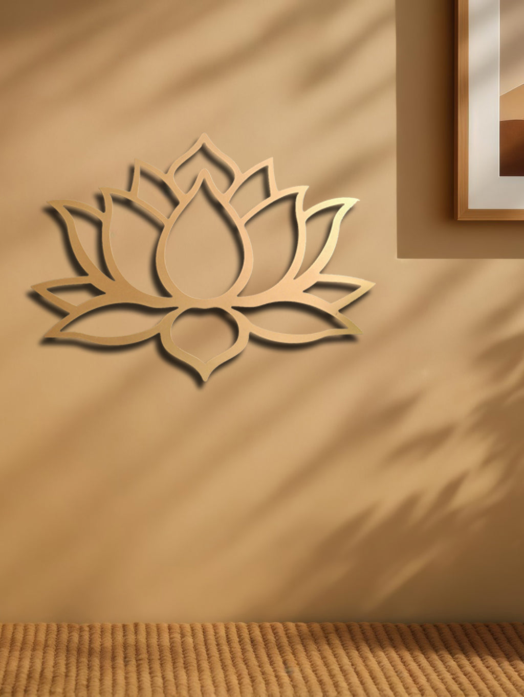 Lotus Metal Wall Art Sculpture - Modern Home Decor (15.75" x 21.73")