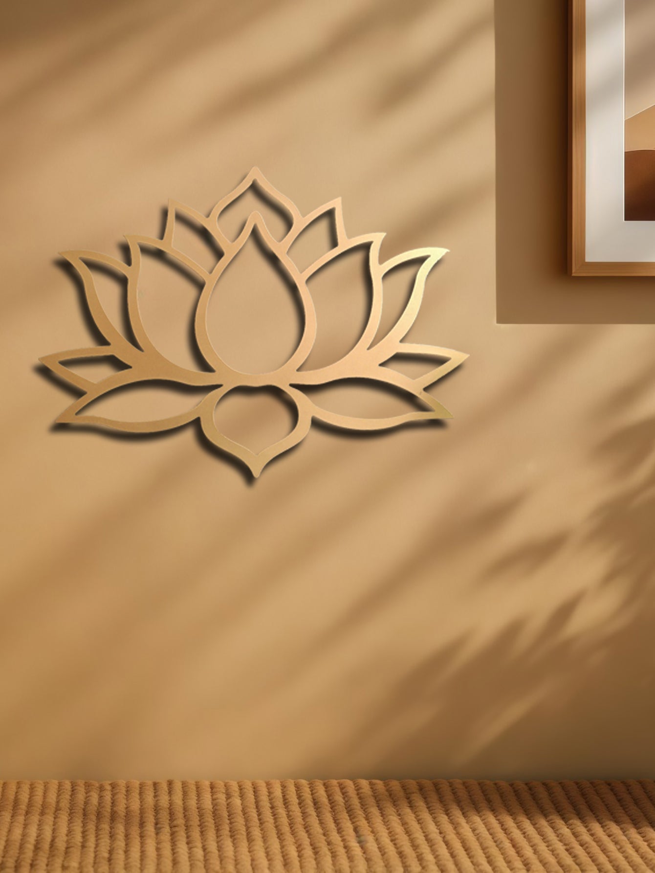 Lotus Metal Wall Art Sculpture - Modern Home Decor (15.75" x 21.73")