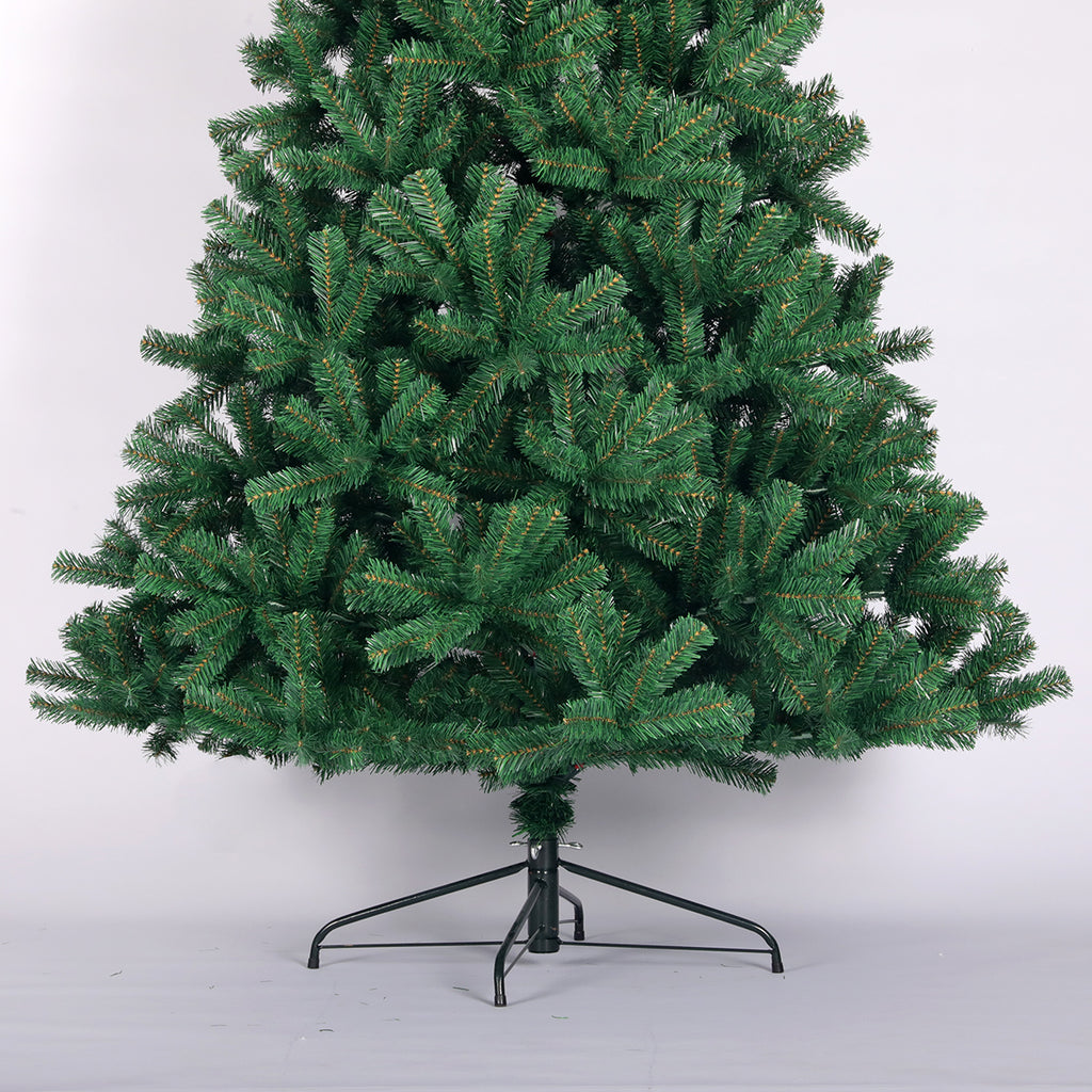 6 Foot Artificial Christmas Tree - Unlit Spruce with 1000 Branch Tips & Metal Stand