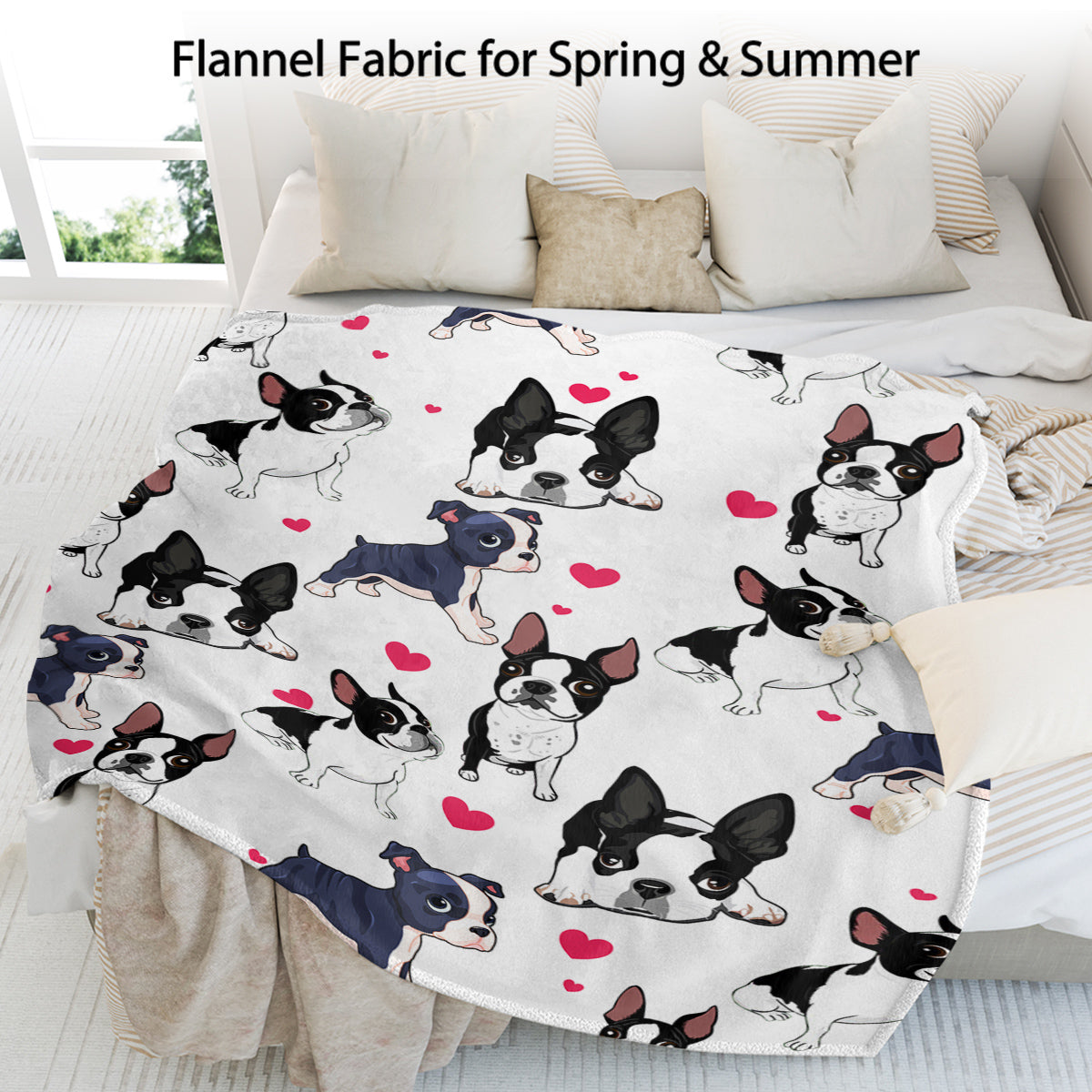 Adorable Dog Fleece Throw Blanket - Soft Flannel Blanket