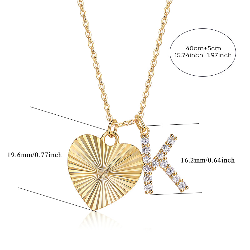 Heart Secret Moissanite Pendant Necklace – S925 Sterling Silver with Gold Plating