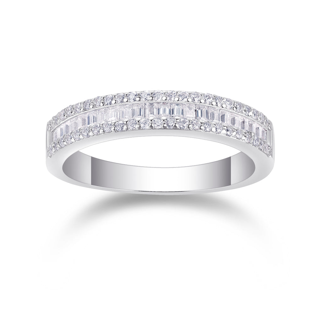 Square Moissanite Statement Ring – S925 Sterling Silver