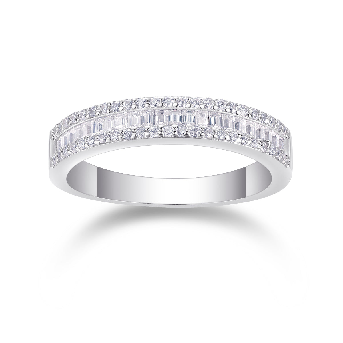 Square Moissanite Statement Ring – S925 Sterling Silver