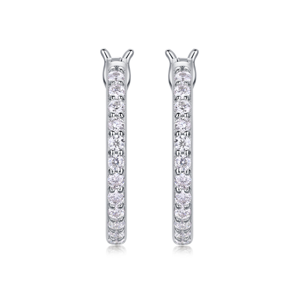 Streamer Moissanite Stud Earrings in S925 Sterling Silver