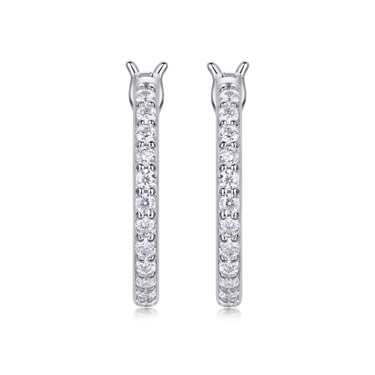 Streamer Moissanite Stud Earrings in S925 Sterling Silver