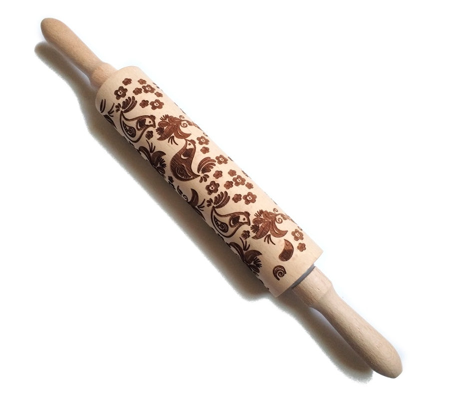 Embossed Holiday Rolling Pin - Various Designs and Sizes