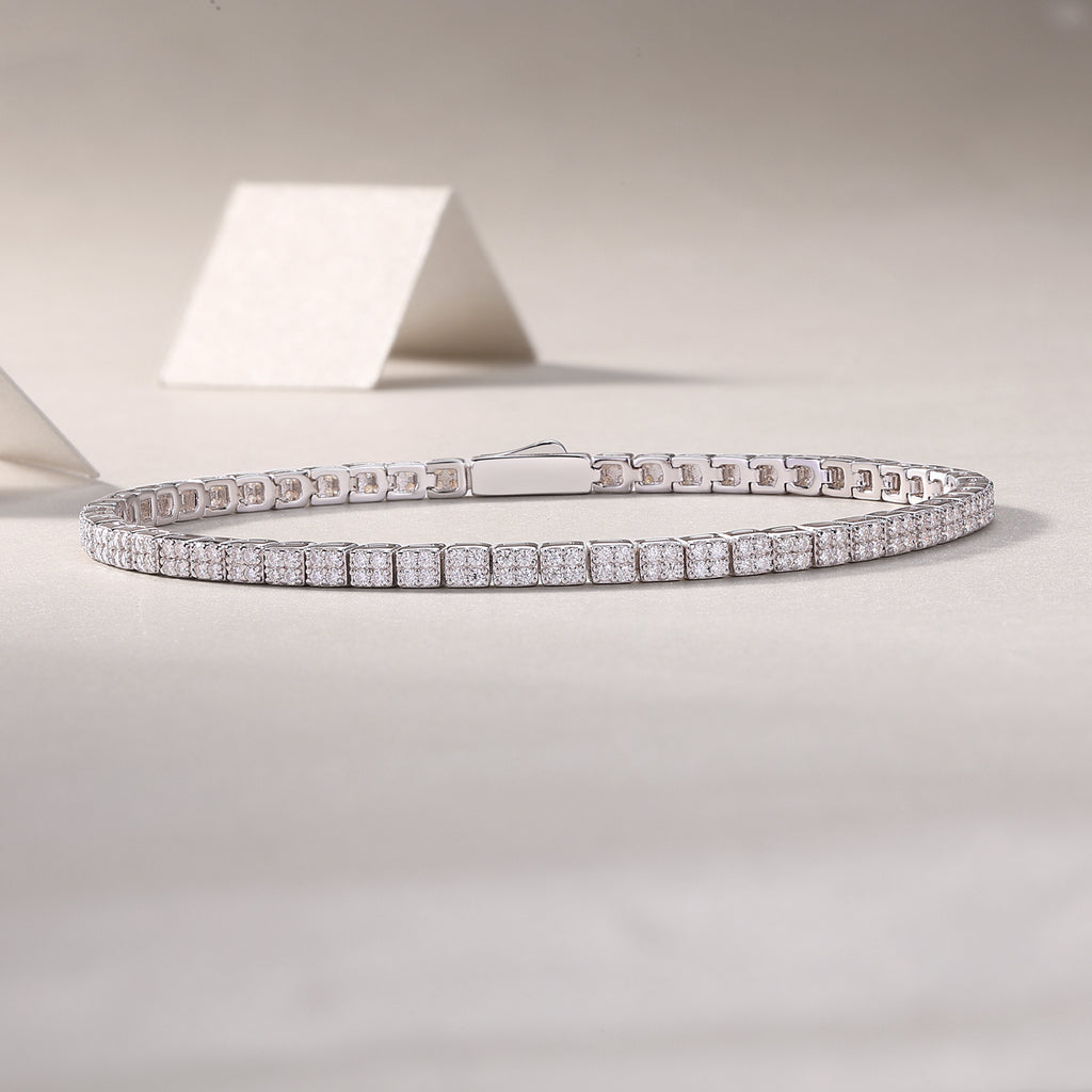 Piano Poet Moissanite Tennis Bracelet – S925 Sterling Silver