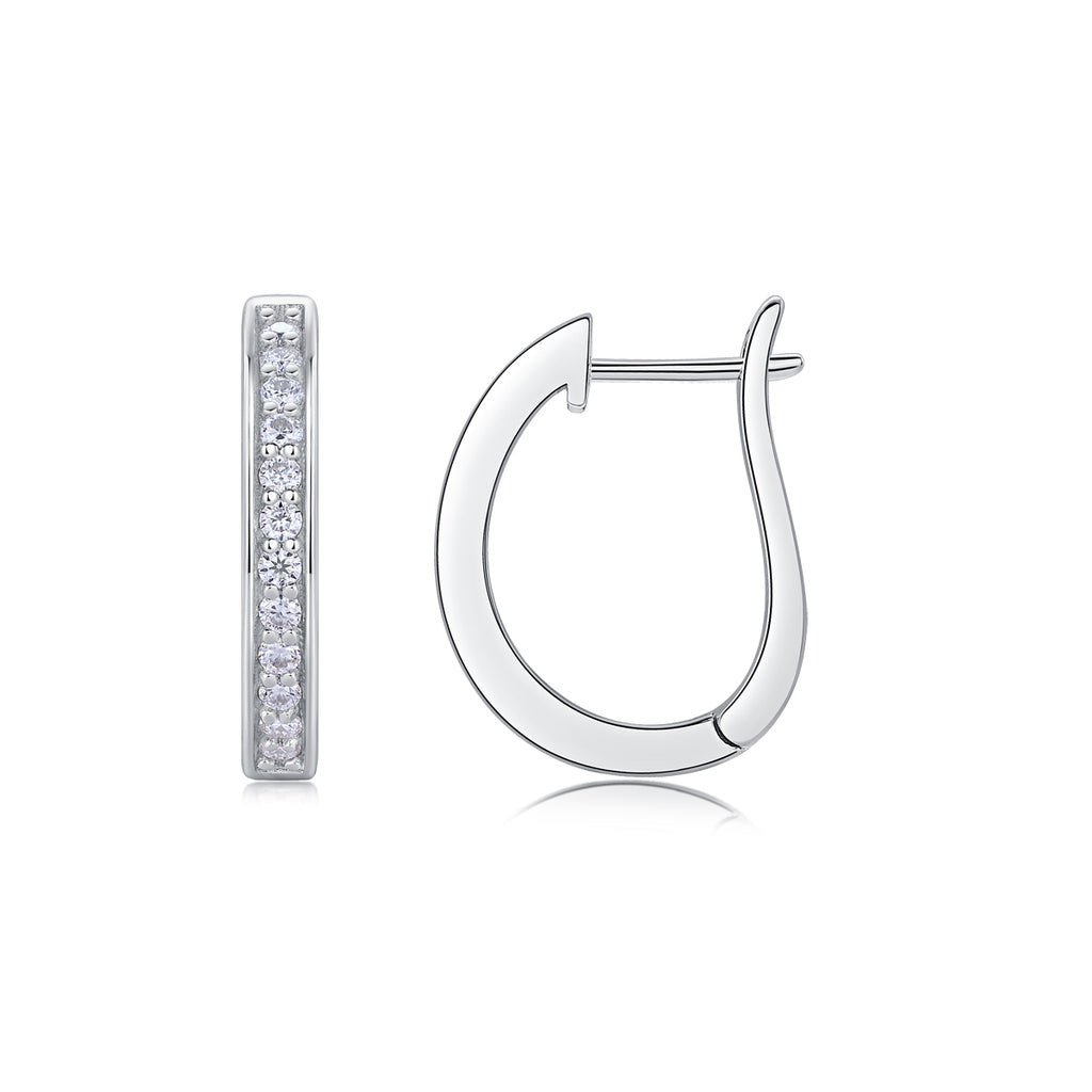 Moissanite Dew Drop Stud Earrings in S925 Sterling Silver