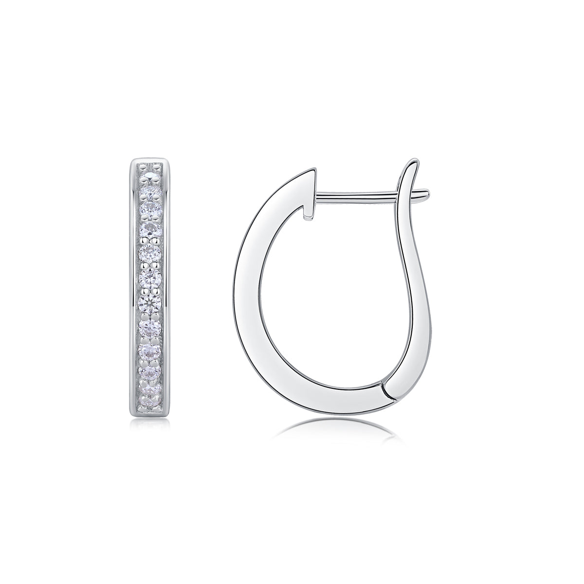 Moissanite Dew Drop Stud Earrings in S925 Sterling Silver