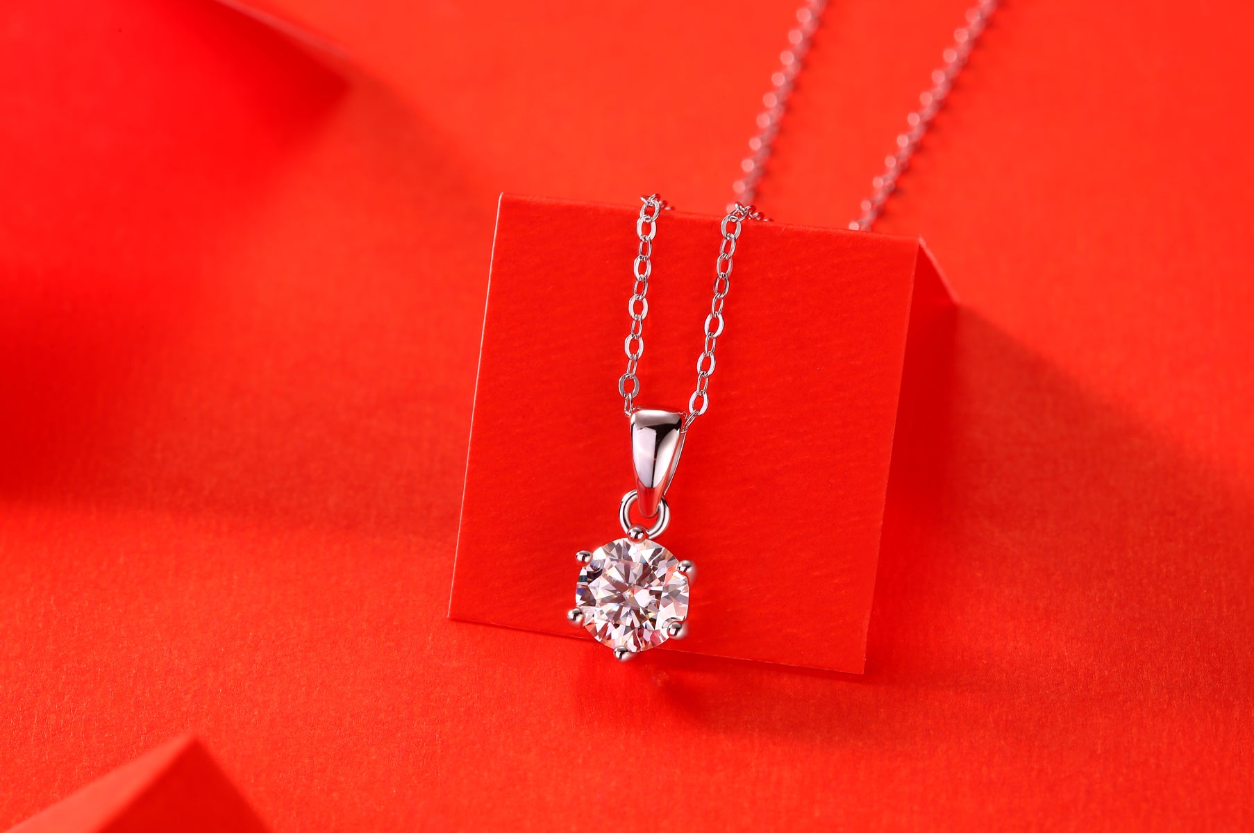 Moissanite Diamond Necklace Pendant — S925 Sterling Silver, 1ct / 2ct / 3ct