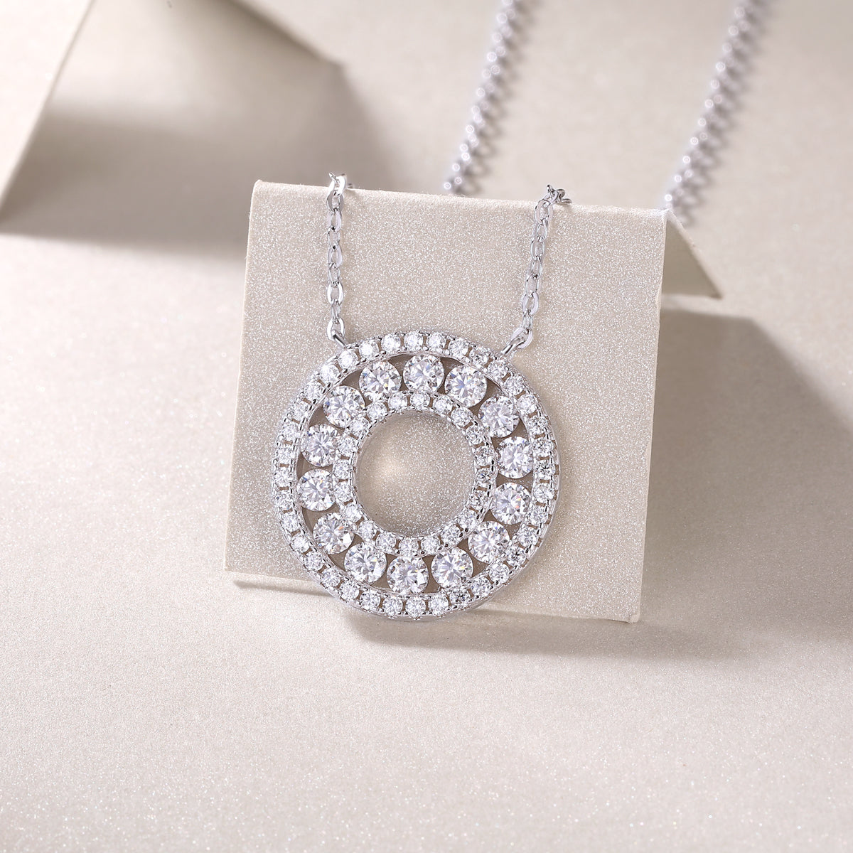 Moissanite Pendant Necklace – S925 Sterling Silver