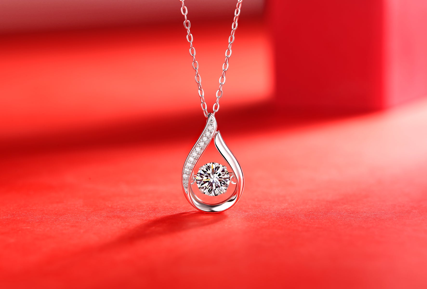 1 Carat Moissanite Sterling Silver Pendant Necklace