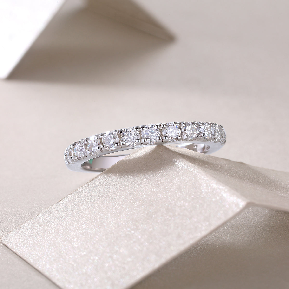 Moissanite Sterling Silver Ring