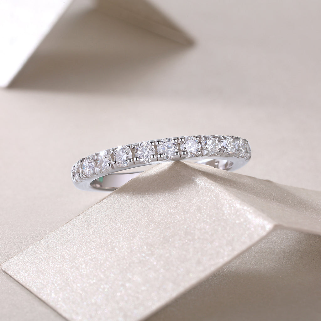 Moissanite Sterling Silver Ring