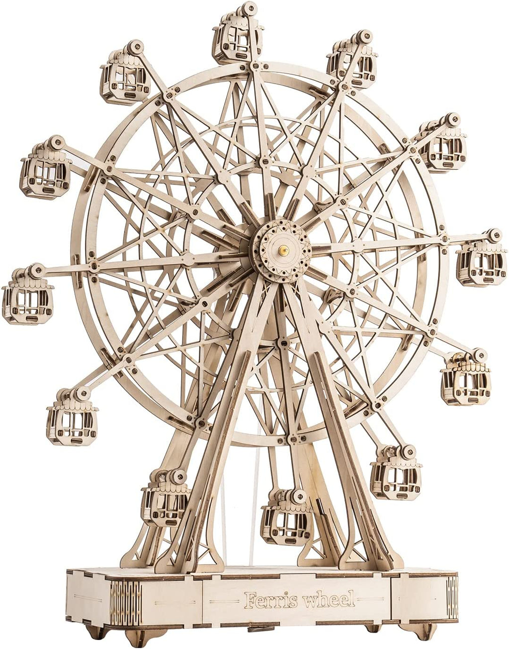 Robotime DIY Wooden Rotatable Ferris Wheel Model with Playing Music