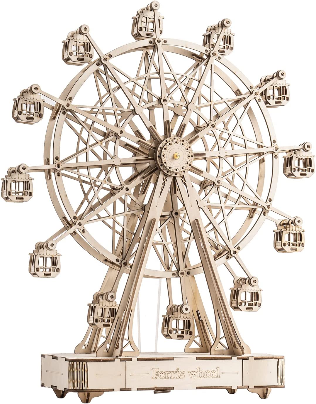 Robotime DIY Wooden Rotatable Ferris Wheel Model with Playing Music
