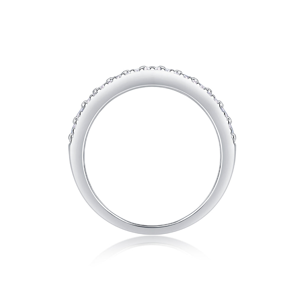 Multi-Row Moissanite Ring - S925 Sterling Silver Luxury Band
