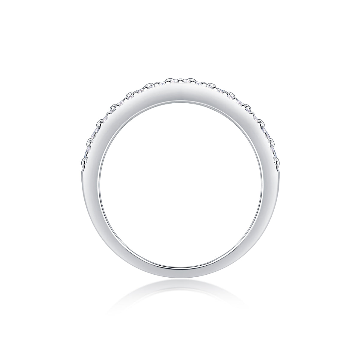 Multi-Row Moissanite Ring - S925 Sterling Silver Luxury Band