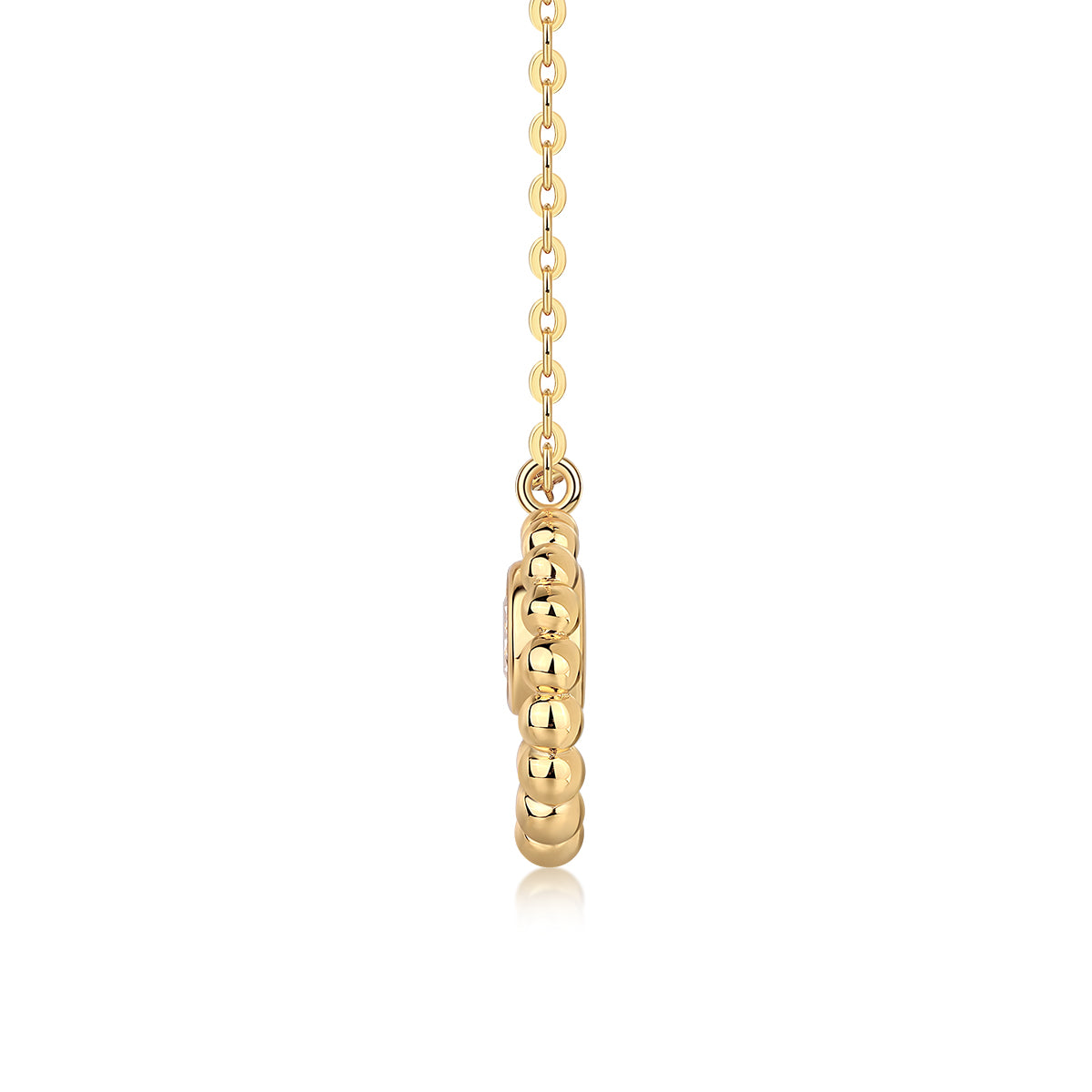 Moon Pearl Moissanite Pendant Necklace - 0.5 Carat S925 Sterling Silver