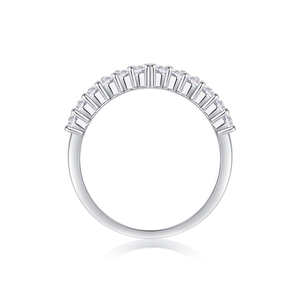 Moissanite Crown Sterling Silver Ring