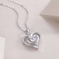 1 Carat Moissanite Heart Pendant Necklace