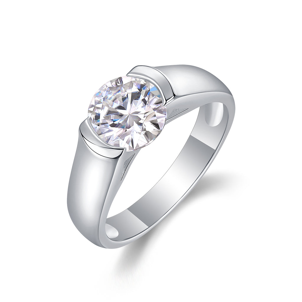 2 Carat Moissanite Wedding Ring - S925 Sterling Silver