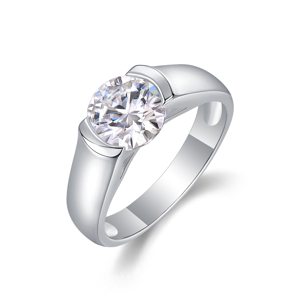 2 Carat Moissanite Wedding Ring - S925 Sterling Silver
