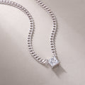 Zhang Yang Square Moissanite Pendant Necklace – S925 Sterling Silver