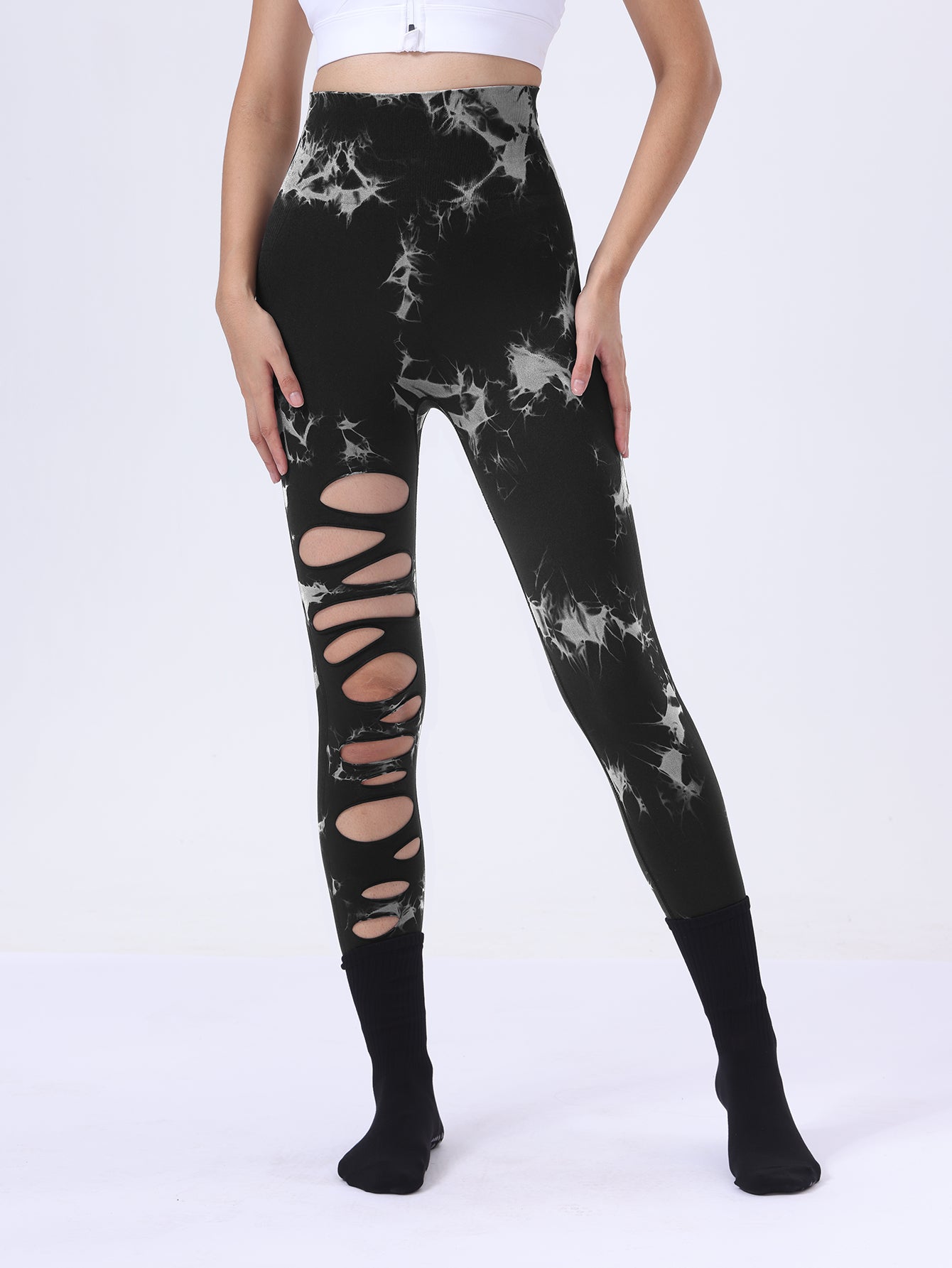 High-Waisted Butt Lift Leggings - Tummy Control Tie Dye Yoga Pants