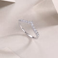 Moissanite Crown Sterling Silver Ring