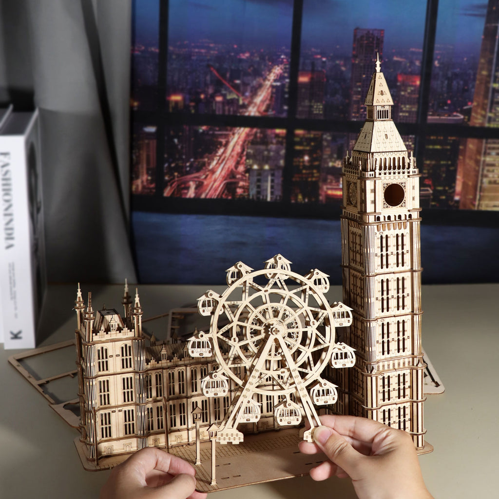Big Ben Desktop Clock 3D Wooden Puzzle - Functional Landmark Model Kit