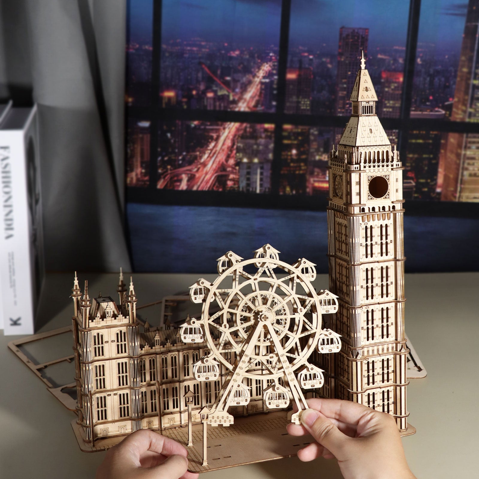Big Ben Desktop Clock 3D Wooden Puzzle - Functional Landmark Model Kit