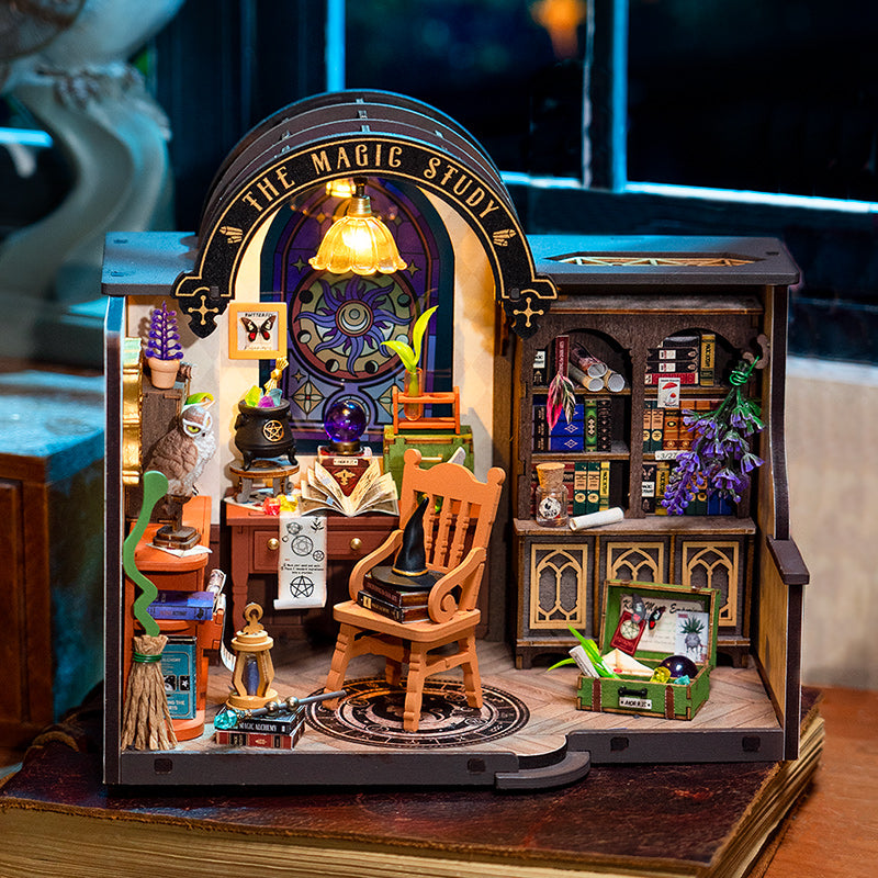 Magic Study Miniature Dollhouse with LED Light