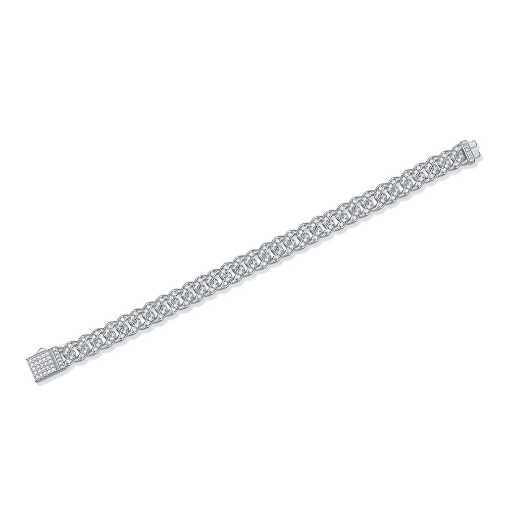 Luxury Moissanite Sterling Silver Bracelet
