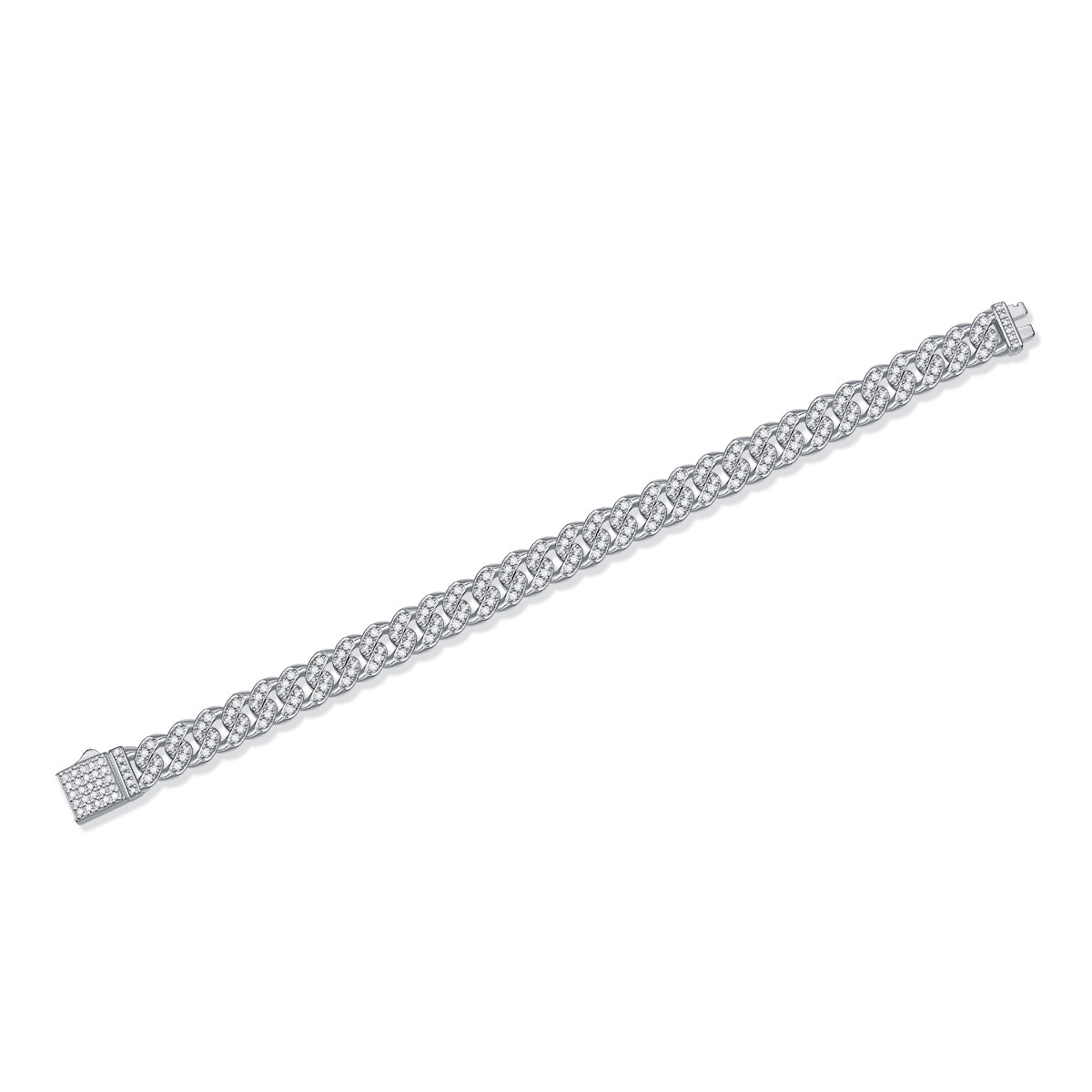 Luxury Moissanite Sterling Silver Bracelet