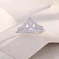 Moissanite Crown Sterling Silver Ring