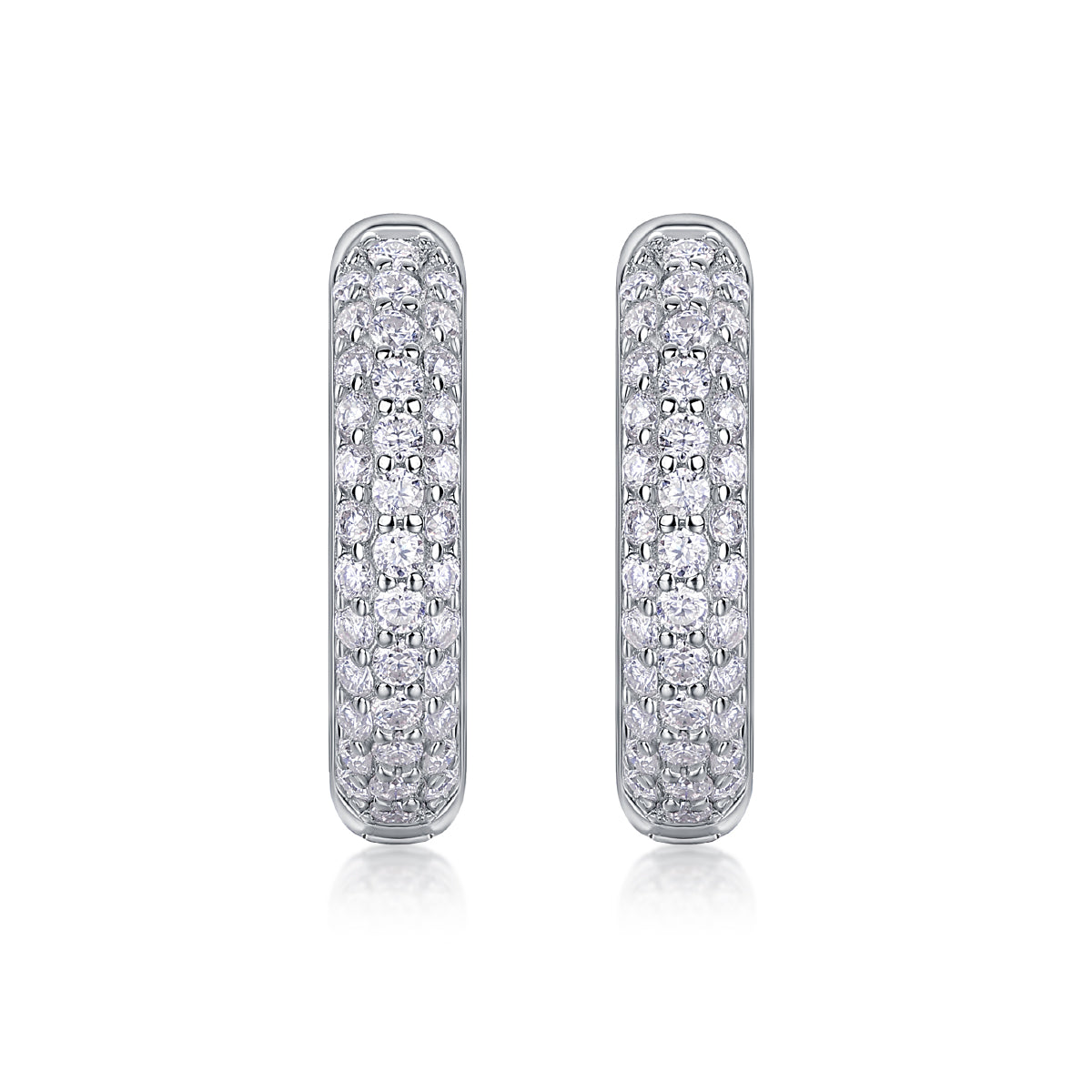 Moissanite Star Sterling Silver Earrings