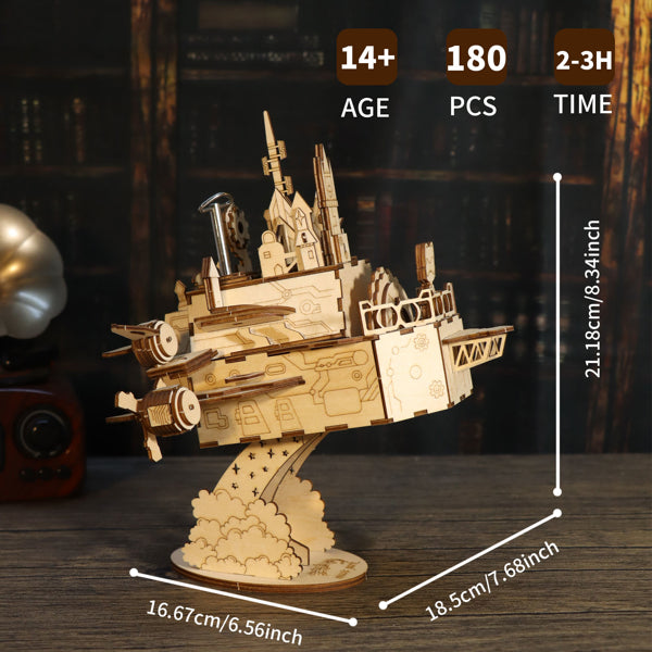 Moving Castle 3D Wooden Puzzle Music Box