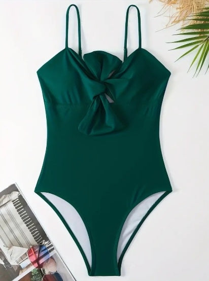 Green Two-Piece Swimsuit - Women's Casual Bikini Set