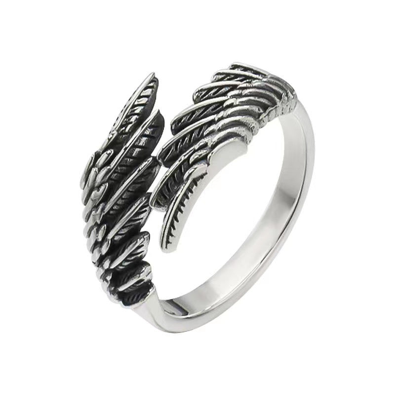 Silver Angel Wings Ring