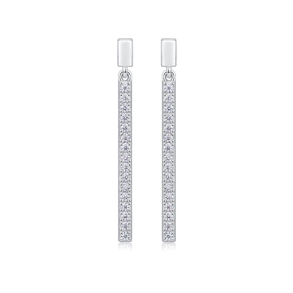Dancing Moissanite Drop Earrings - 925 Sterling Silver