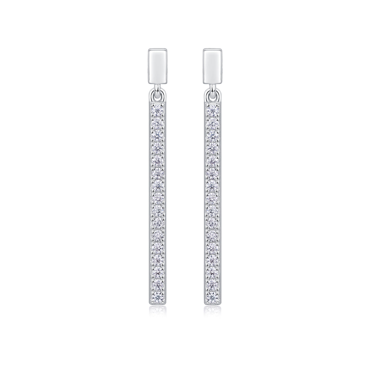 Dancing Moissanite Drop Earrings - 925 Sterling Silver