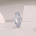 Moissanite Platinum-Plated Ring – S925 Sterling Silver