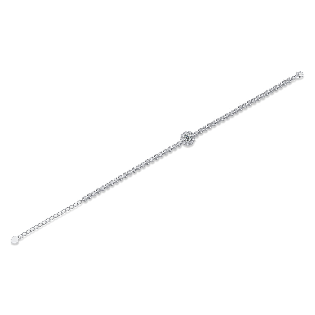 Moissanite Bracelet - 925 Sterling Silver (0.5 Carat)