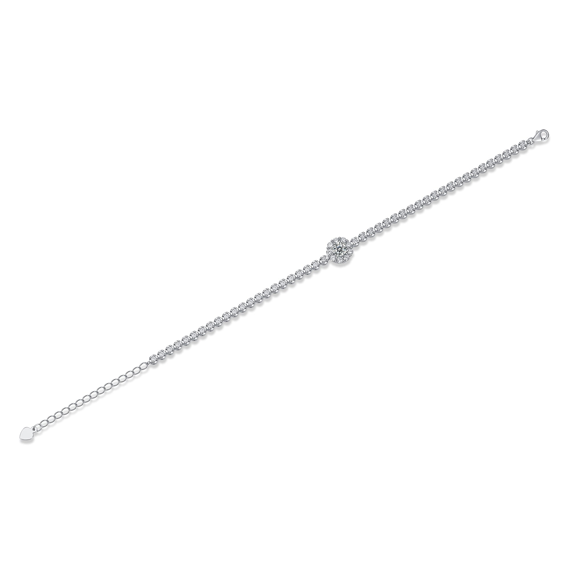 Moissanite Bracelet - 925 Sterling Silver (0.5 Carat)