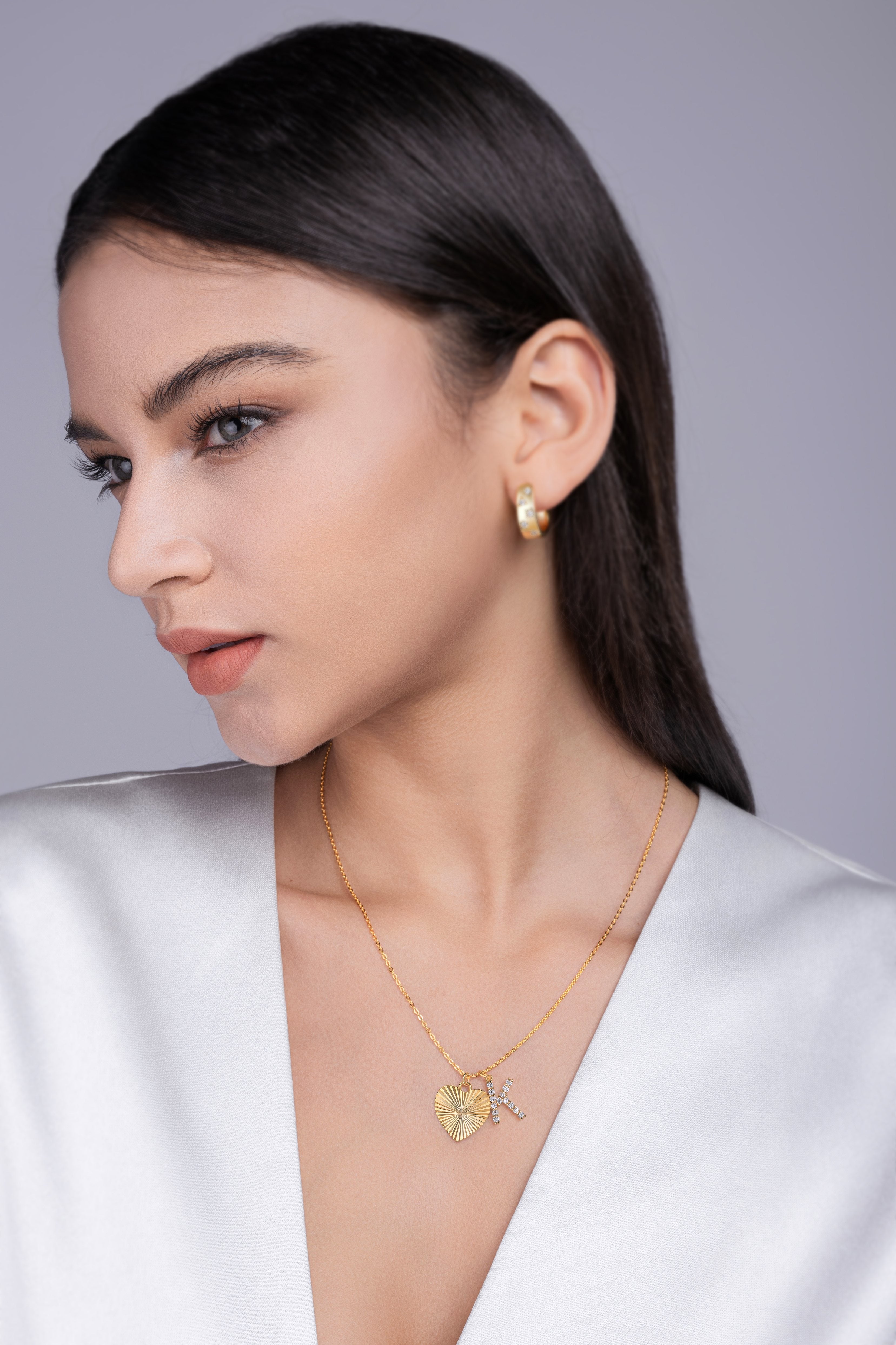 Heart Secret Moissanite Pendant Necklace – S925 Sterling Silver with Gold Plating