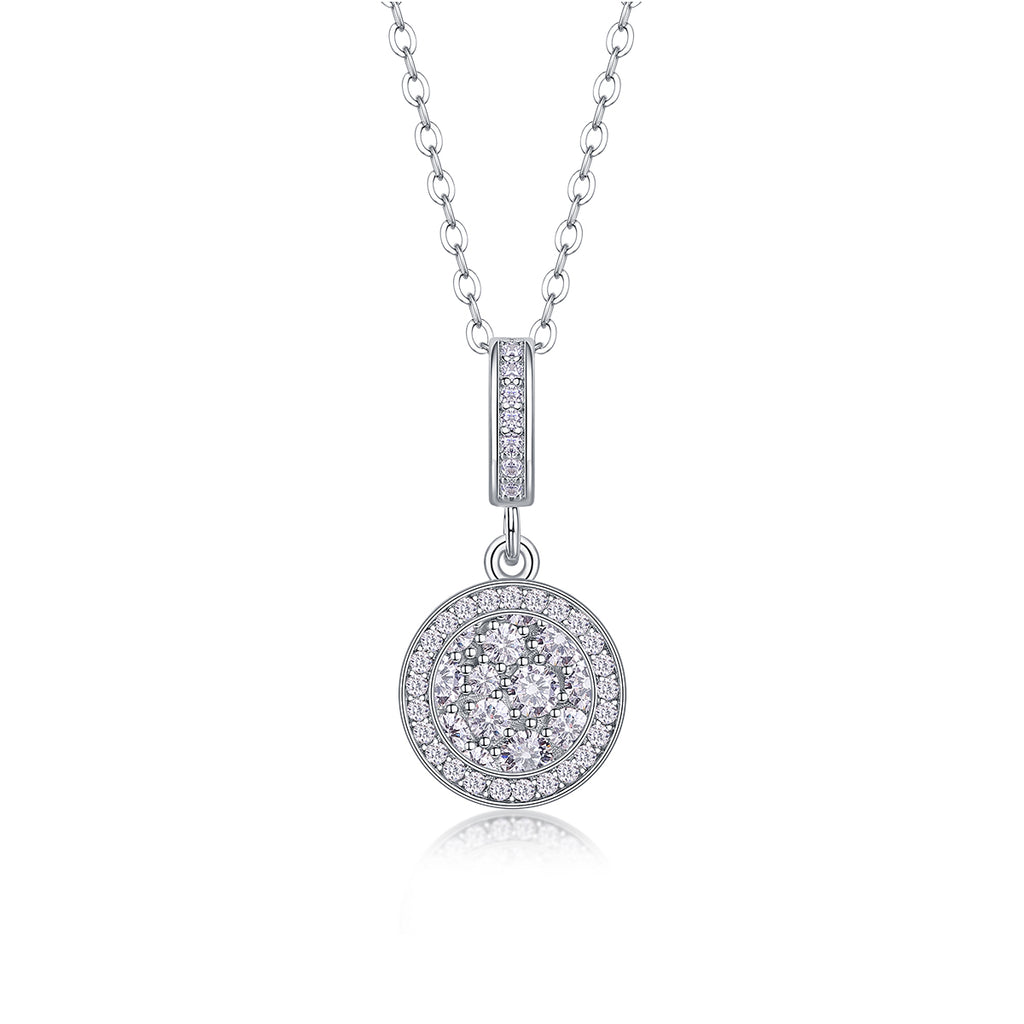 Moissanite Double Ring Pendant Necklace